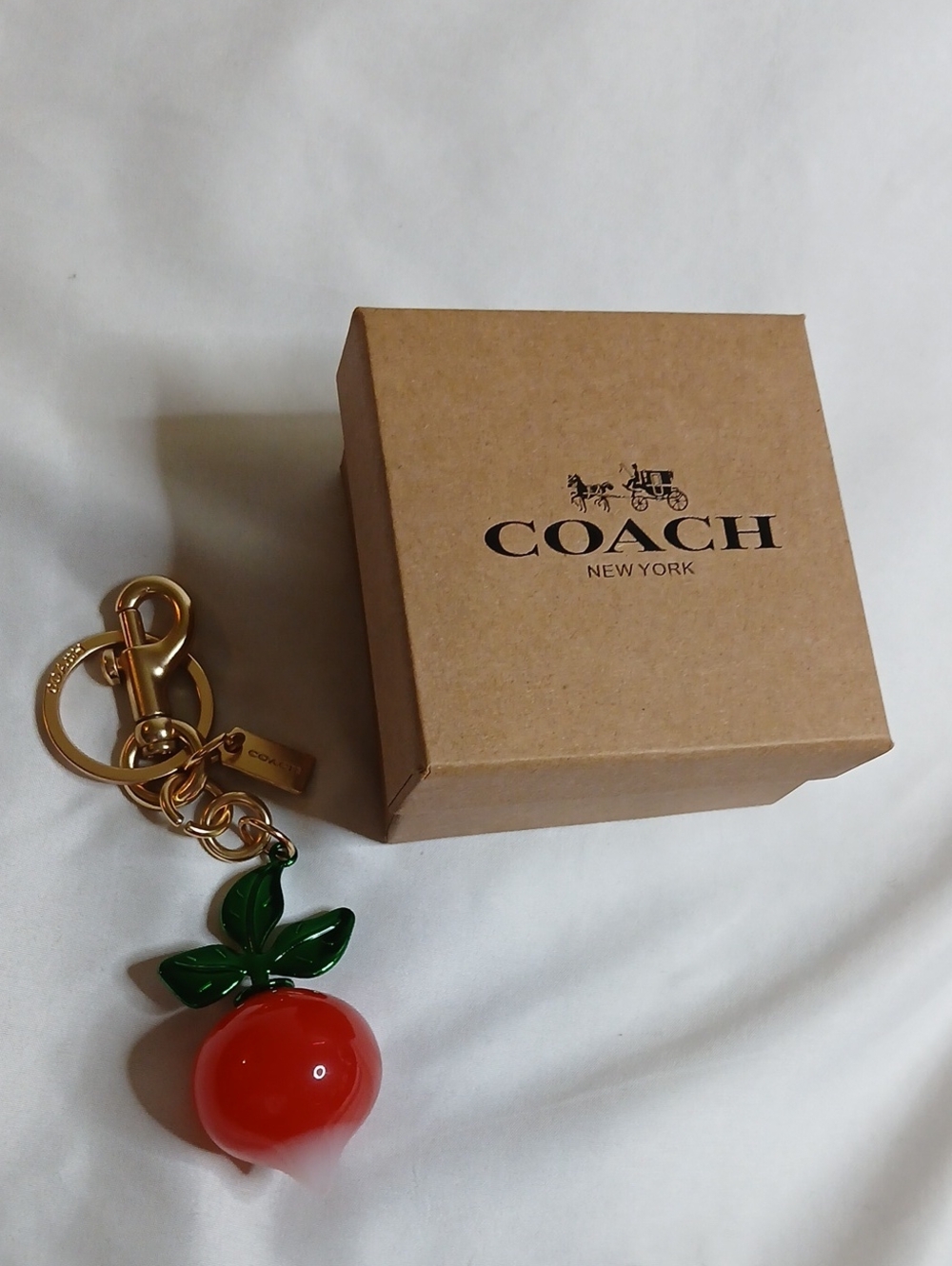 Coach Radish Key Charm with Gold Hardware